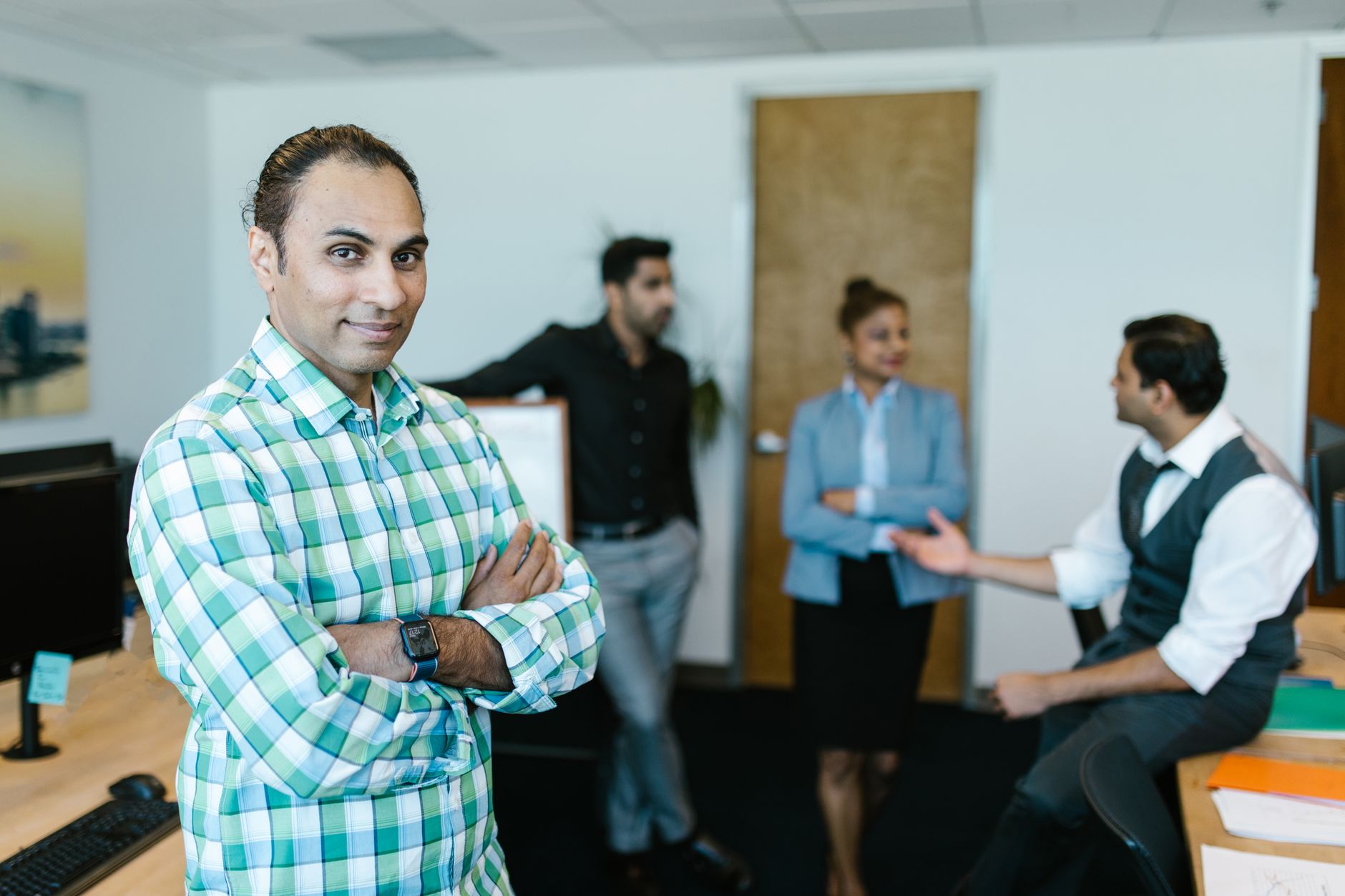 Indian business team discussion for Bulk Vouchers article